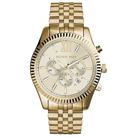 gold michael kors mens watches|michael kors chronograph gold.